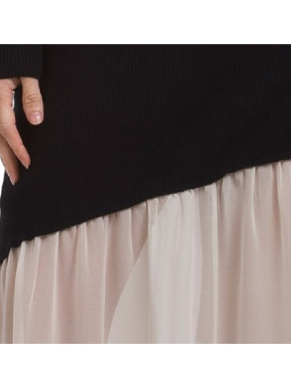 ELLEN TRACY Mix Media Knit Maxi Dress - Picture 4 of 4